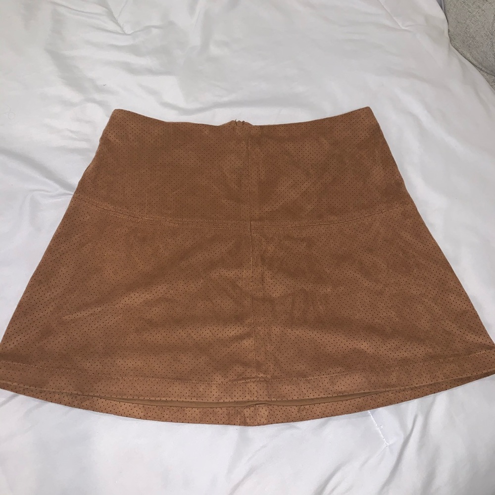 5/$25 American Rag Suede Boho Brown Mini Skirt